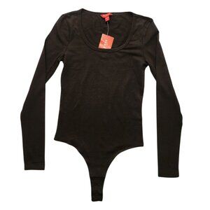 Guess Women's Long Sleeve Bodysuit Scoop Neck Stretch, Soft, Versatile Size XS